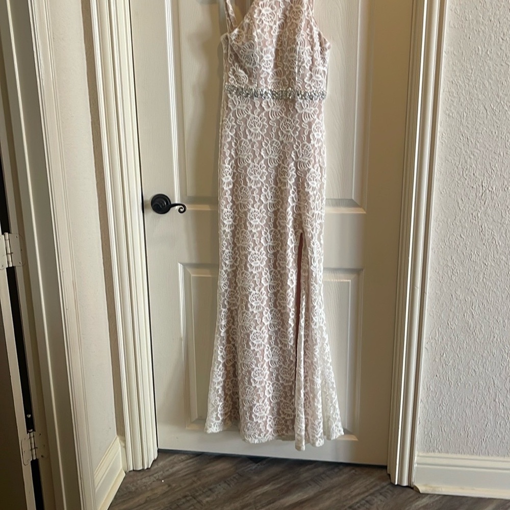 Elegant White Lace Gown